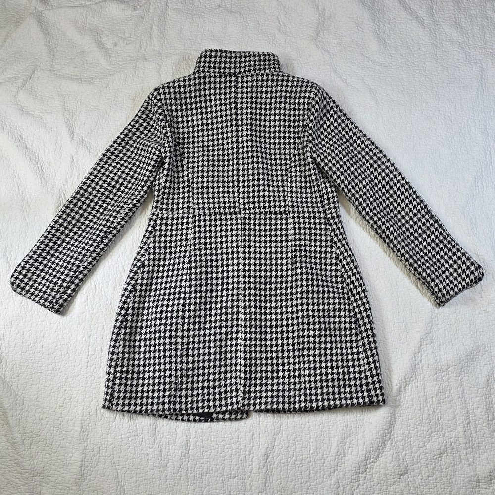BITTEN by Sarah Jessica Parker Black And White Houndstooth Wool Coat - Picture 3 of 12